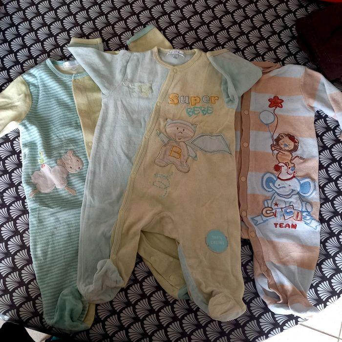 Lot de 3 pyjama garçon 6mois 68cm kitchoun - photo numéro 1