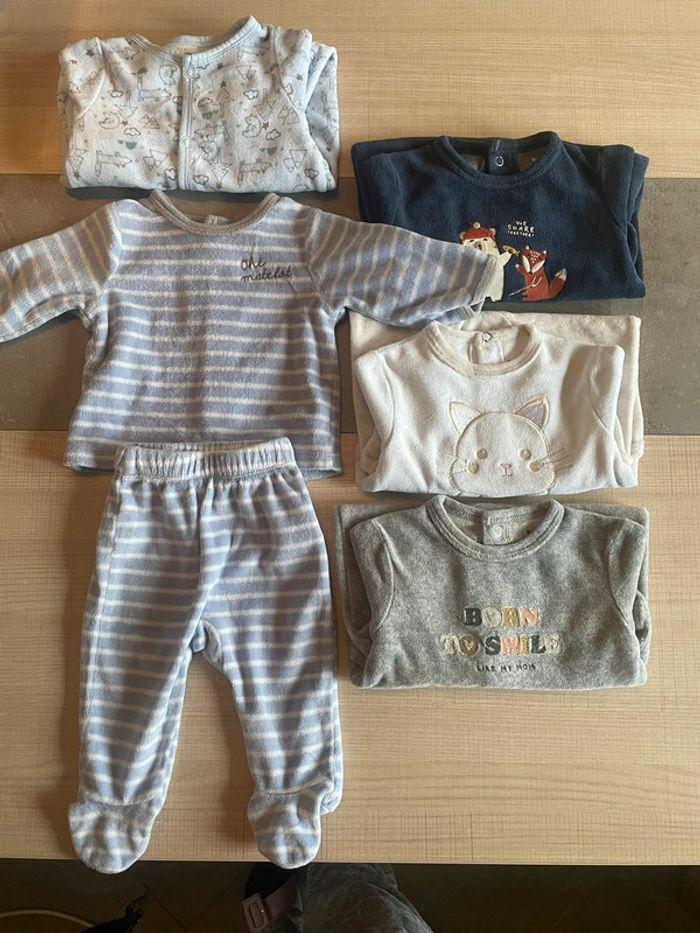 Lot de 5 pyjama velours - photo numéro 1