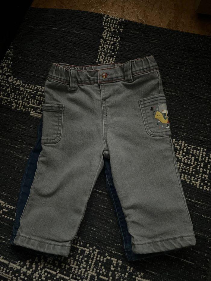 Lot 2 jeans bébé garçon 6m Sergent Major - photo numéro 2