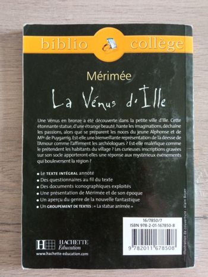 🌸 Livre biblio collège Mérimée la Vénus d'Ille 🌸 - photo numéro 2