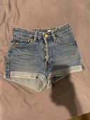 Short jean taille haute