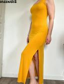 Robe longue jaune Camaieu taille 36 💖