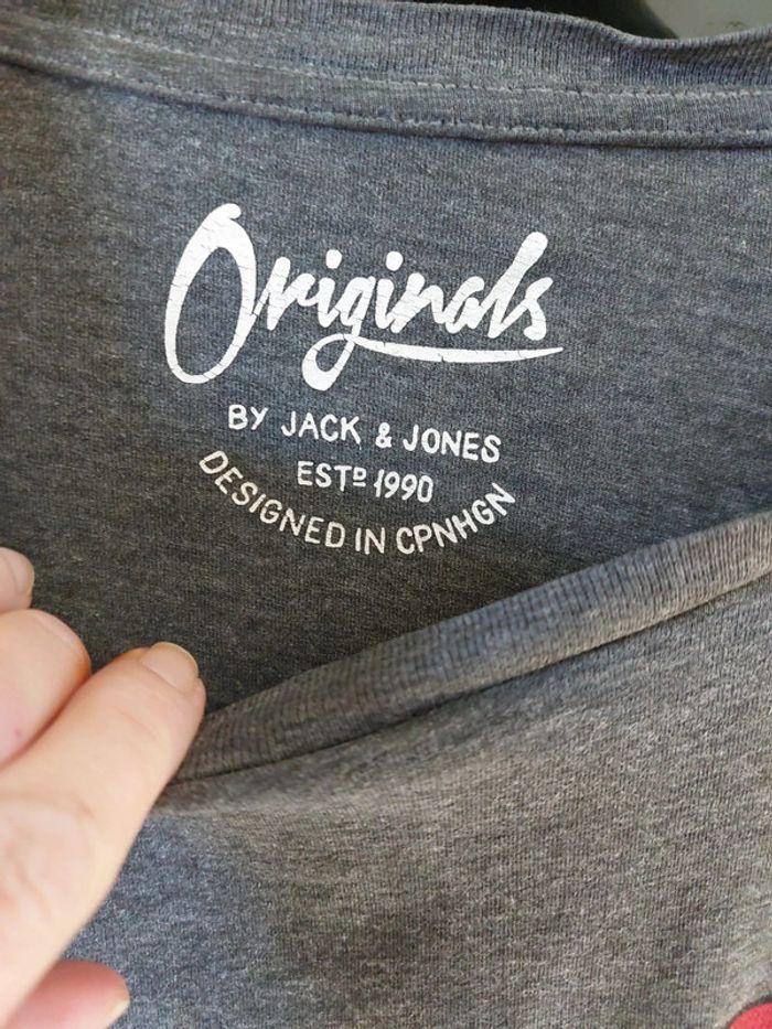 Tee-shirt   gris jack &Jones - photo numéro 4