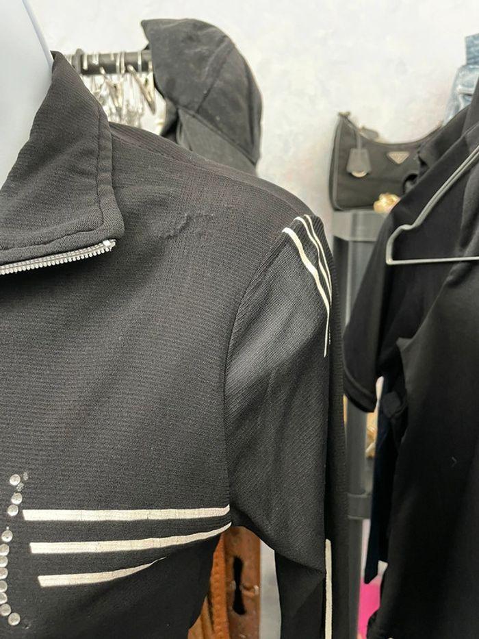 Veste chemise légère y2k noir avec détail blanc XS/S - photo numéro 3