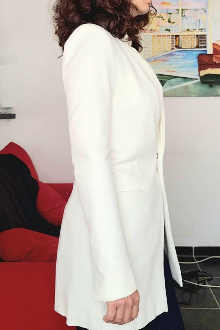 Manteau Zara blanc 36 chic - photo numéro 3