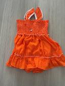 Robe orange avec culotte