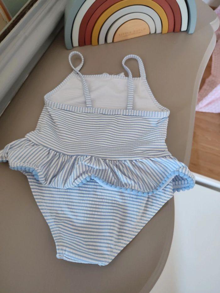 Maillot de bain rayé bleu ciel 18 mois Mes Petits Cailloux - photo numéro 4