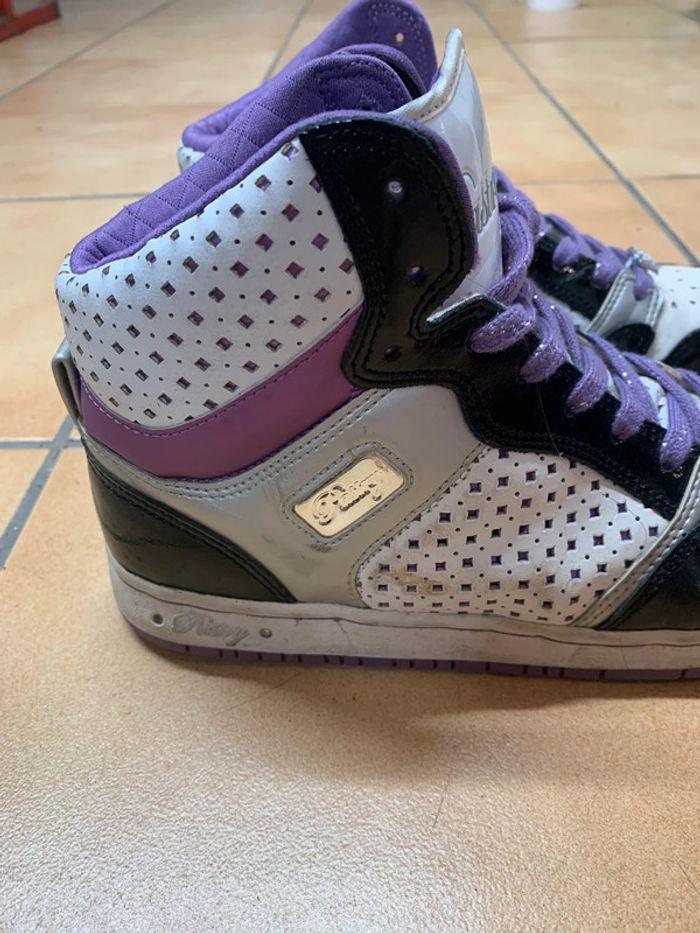 Baskets Y2K violettes, blanches et noires - photo numéro 6