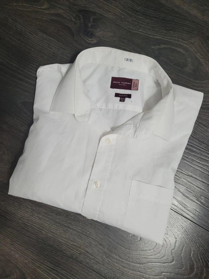 🌻 Chemise brook taverner homme T44 blanche - photo numéro 1