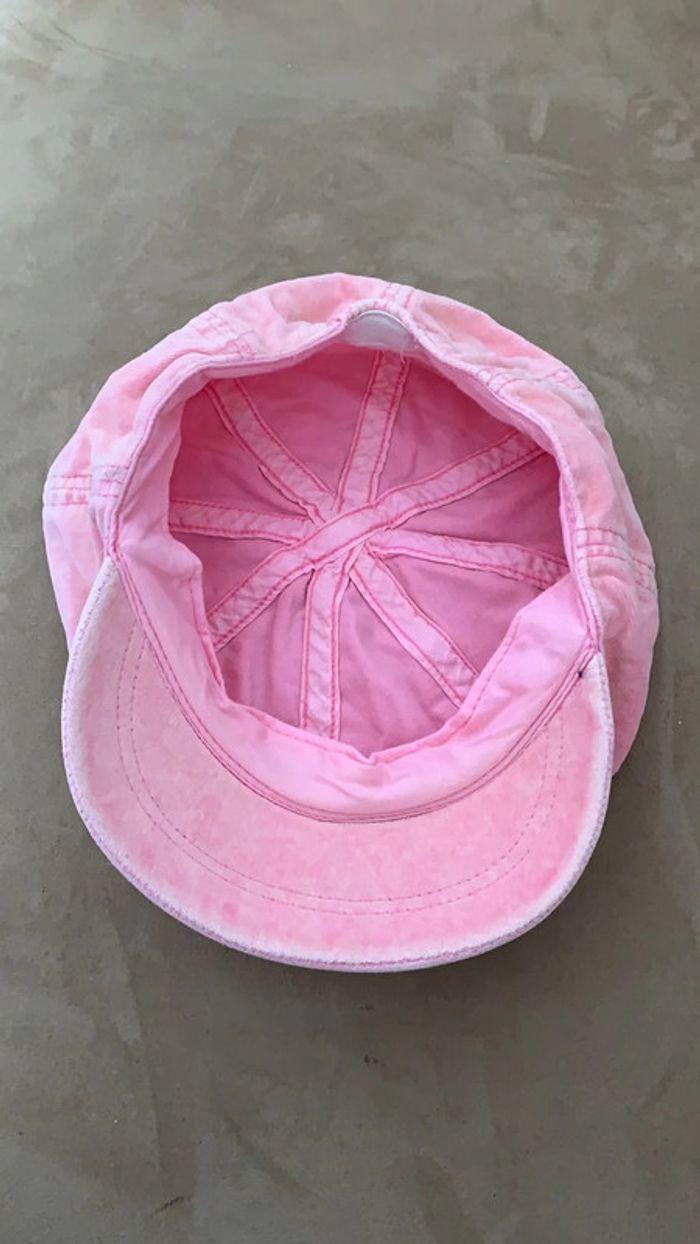 Casquette aspect velours rose taille 56 - photo numéro 3