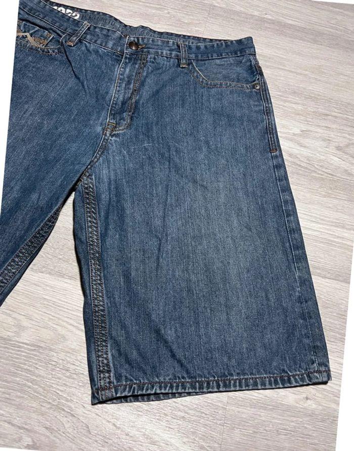 🩳 Short vintage brodé hip hop Ecko UNLTD en jean Bleu Taille 40 XL 🩳 - photo numéro 16