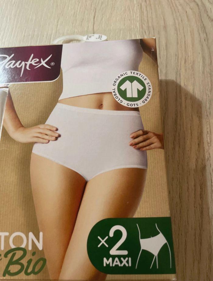 Lot de 2 culottes neuves Playtex Cotton Biologique - photo numéro 2