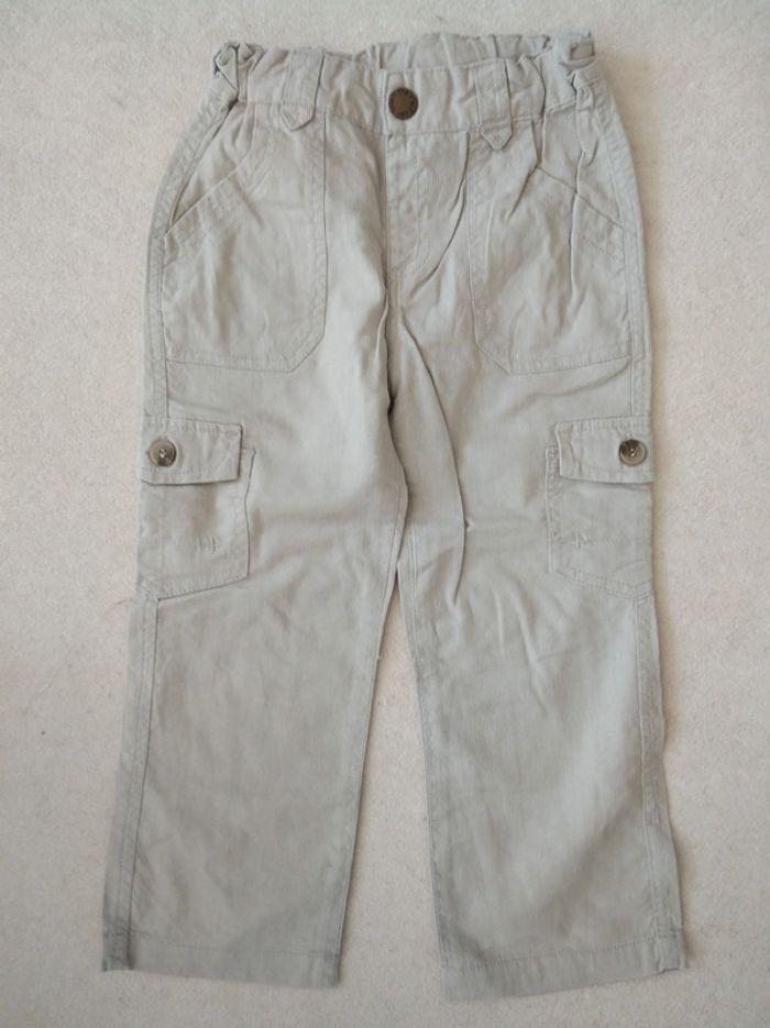 Pantalon en lin écru Kidkanaï - photo numéro 1