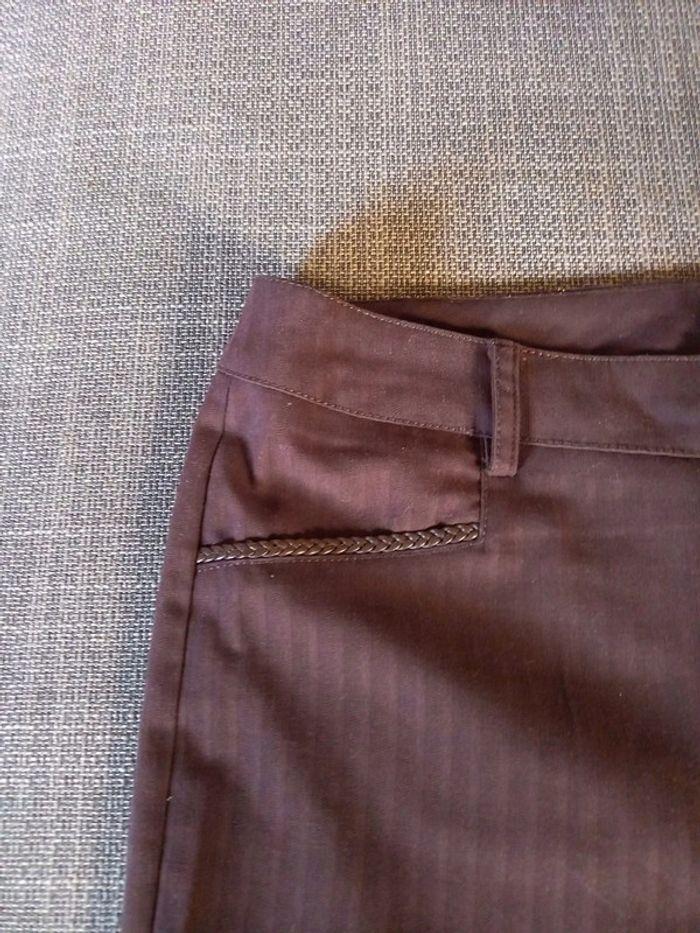 Pantalon droit marron - photo numéro 2