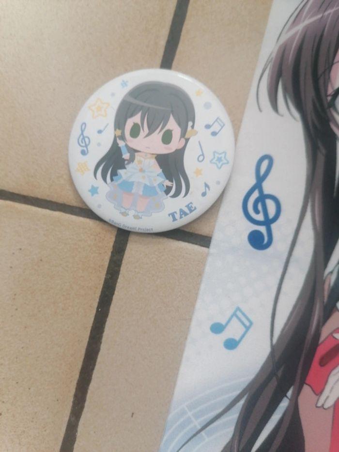 Lot Bandori BanG Dream Tae Hanazono Badge et Tapisserie en tissu - photo numéro 3