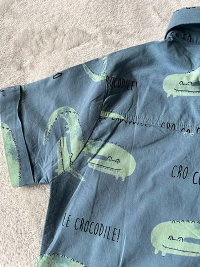 Chemise légère manches courtes imprimée crocodiles 3 ans garçon - photo numéro 7