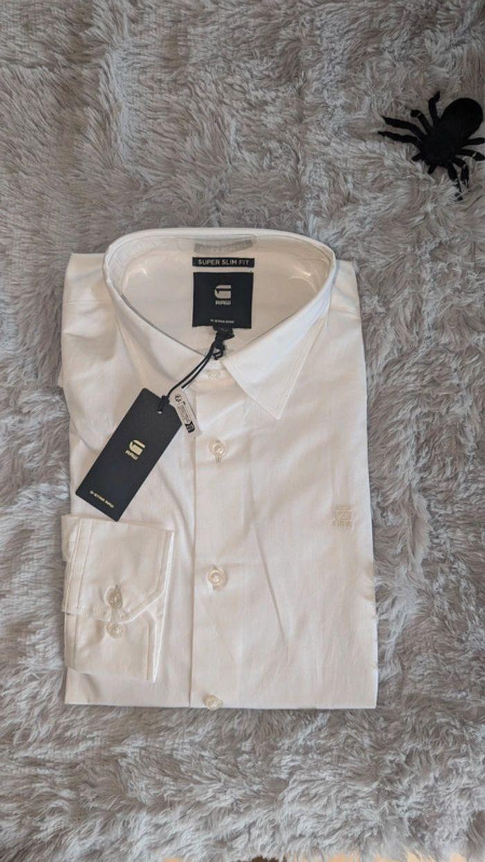 Chemise G-Star Blanche neuve avec étiquette - Taille L - photo numéro 1