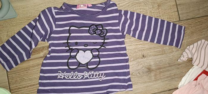 2 t shirts manches longues Hello Kitty et pick oui 18 mois filles - photo numéro 2