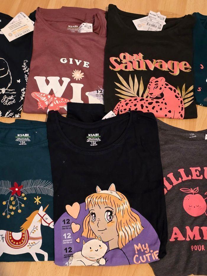 NEUFS!!!! (Tous non portés) 😍🤩👌👌 SUPERBE  lot dix Tee-shirts ML 12 ans fille🩷🩷😍👌👌 - photo numéro 6