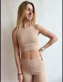 Crop top beige