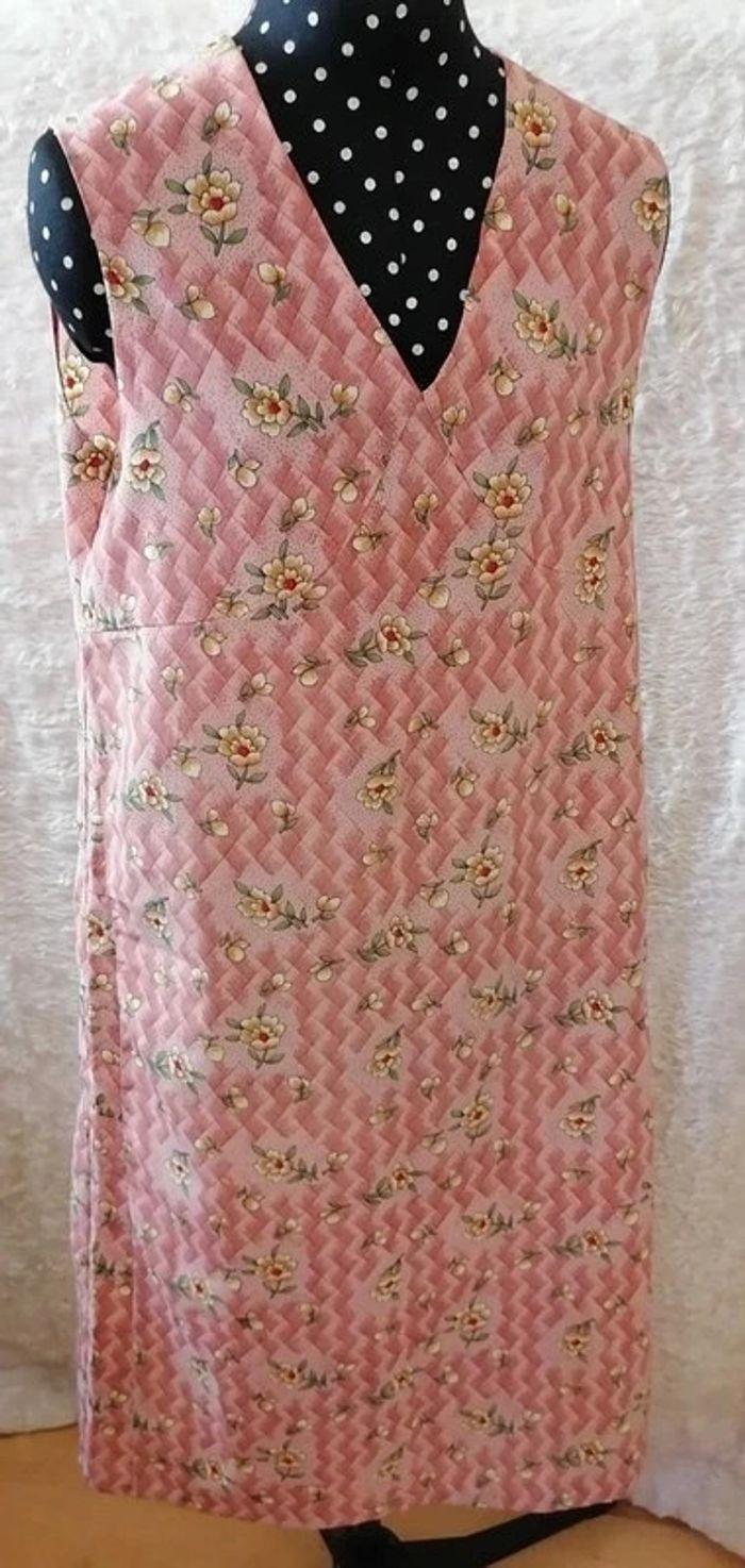 Robe longue rose à fleurs Vintage - photo numéro 6