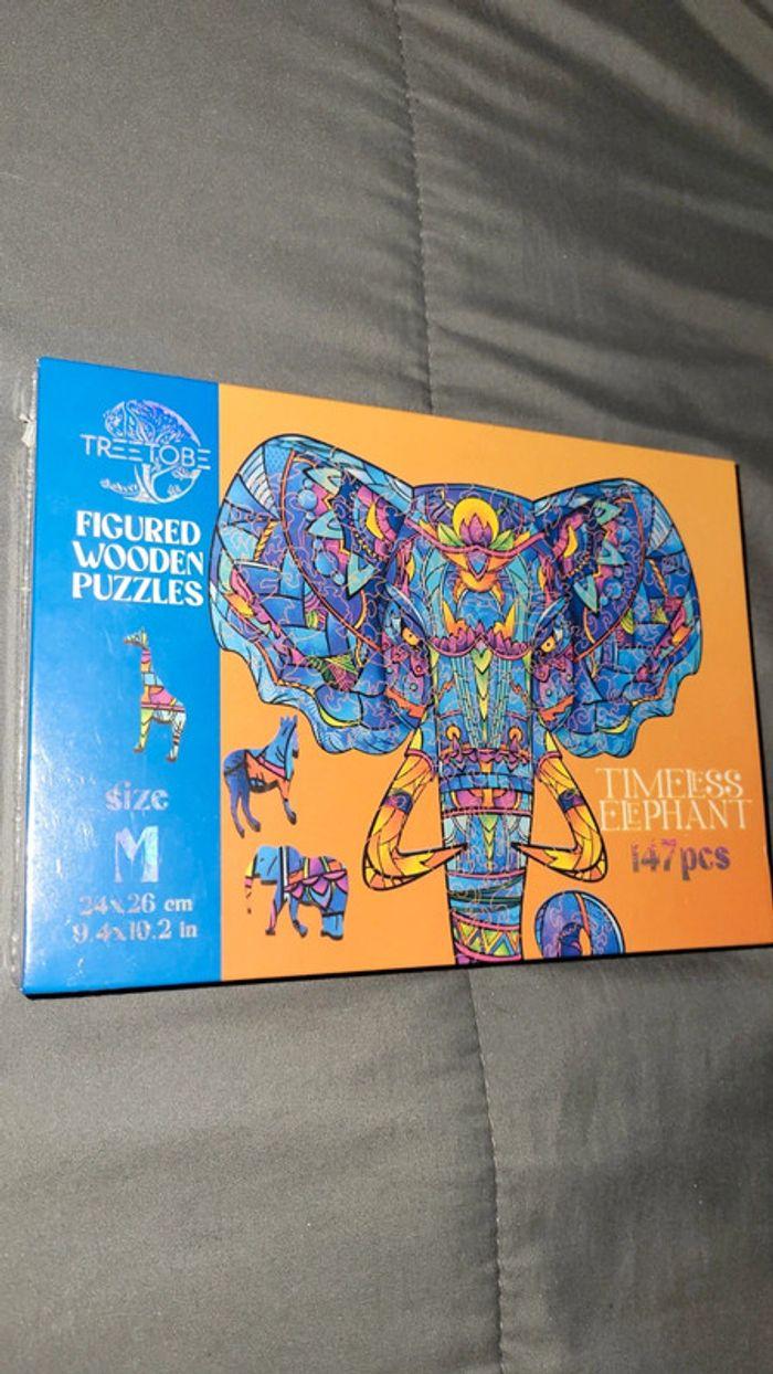 Puzzle éléphant en bois