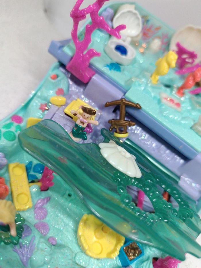 Polly pocket livre violet purple sirène mermaid petite figurine doll vintage sparkling kingdom - photo numéro 7