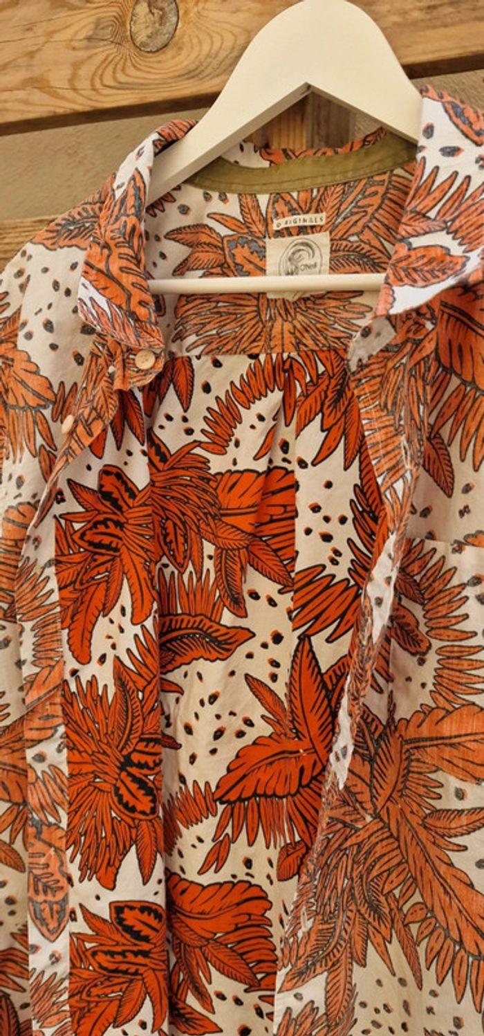 Chemise O'Neill, Taille XL, Motif Fleur Orange, Excellent État - photo numéro 5