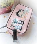 Trousse case maquillage make up rangement rose pink Betty boop karactermania vinyl noir chien