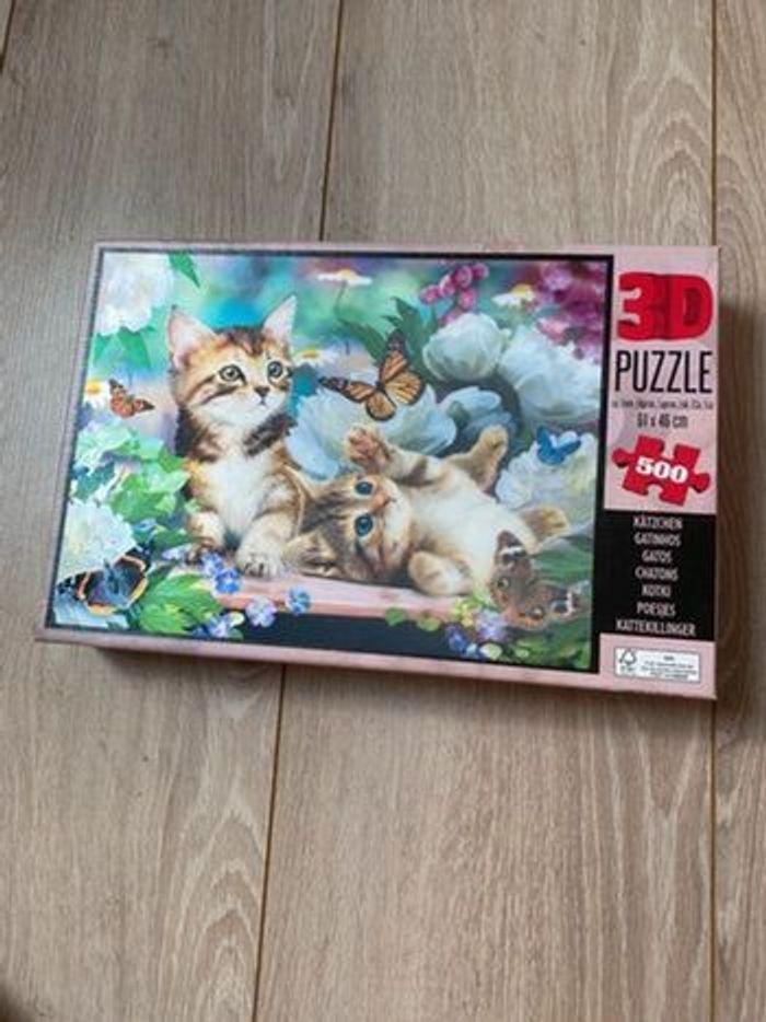 Puzzle chatons 3D 500 pieces - photo numéro 1