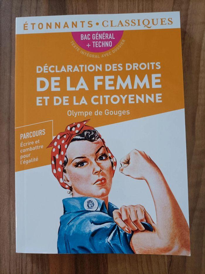 Livre neuf de la déclaration des droits de la femme et de la citoyenne avec parcours - photo numéro 1