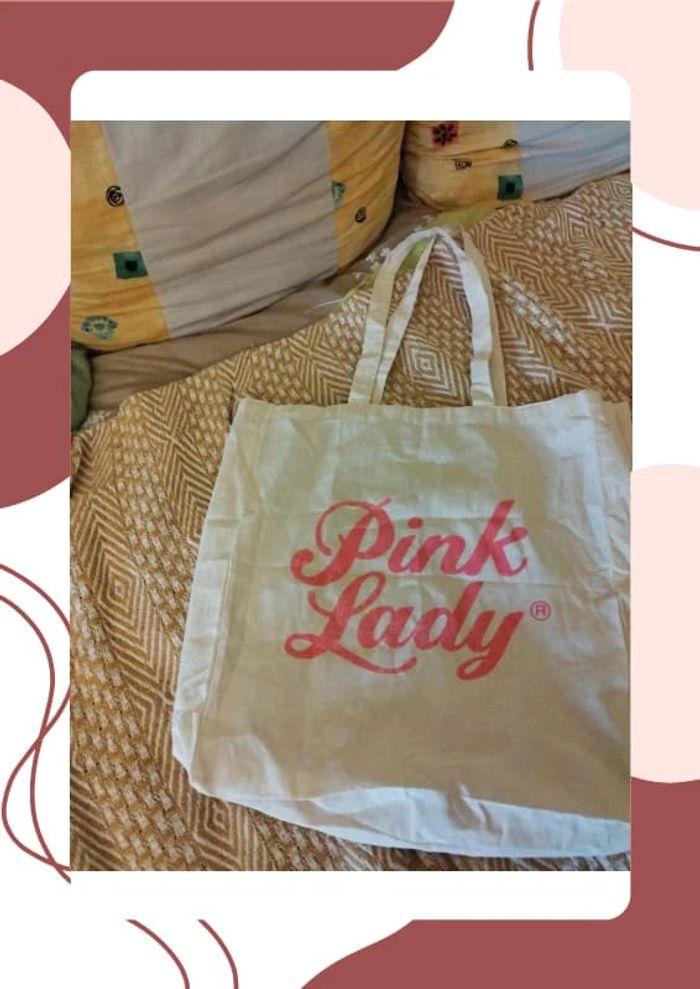 Tote bag sac fourre tout Pink Lady blanc - photo numéro 4