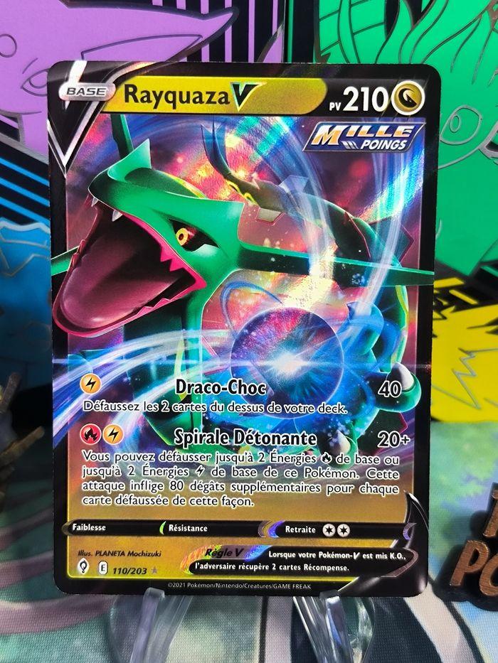 Pokemon Rayquaza V 110/203 Ultra Rare EB07 Epee et Bouclier Evolution Céleste VF Carte n2 - photo numéro 2