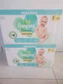 Lot de 2 cartons de couches PAMPERS harmonie taille 2