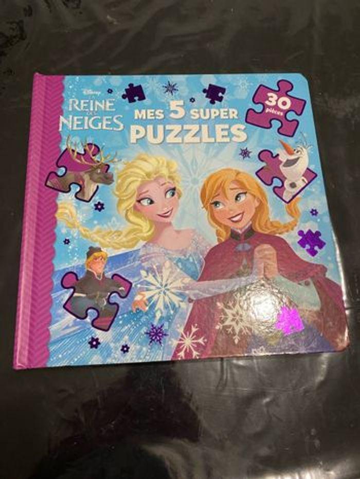 Livre puzzle 5 puzzle 30 pièces reine des neige frozen II Disney - photo numéro 1