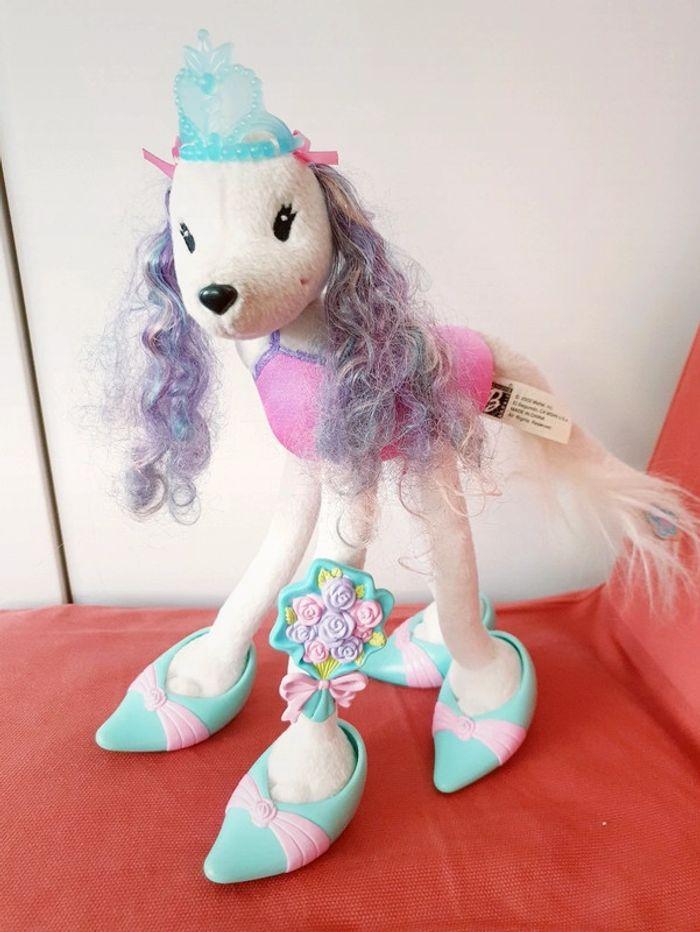 Doudou vintage peluche 2002 Mattel Barbie officielle numérotée 3642 collector chien - photo numéro 1