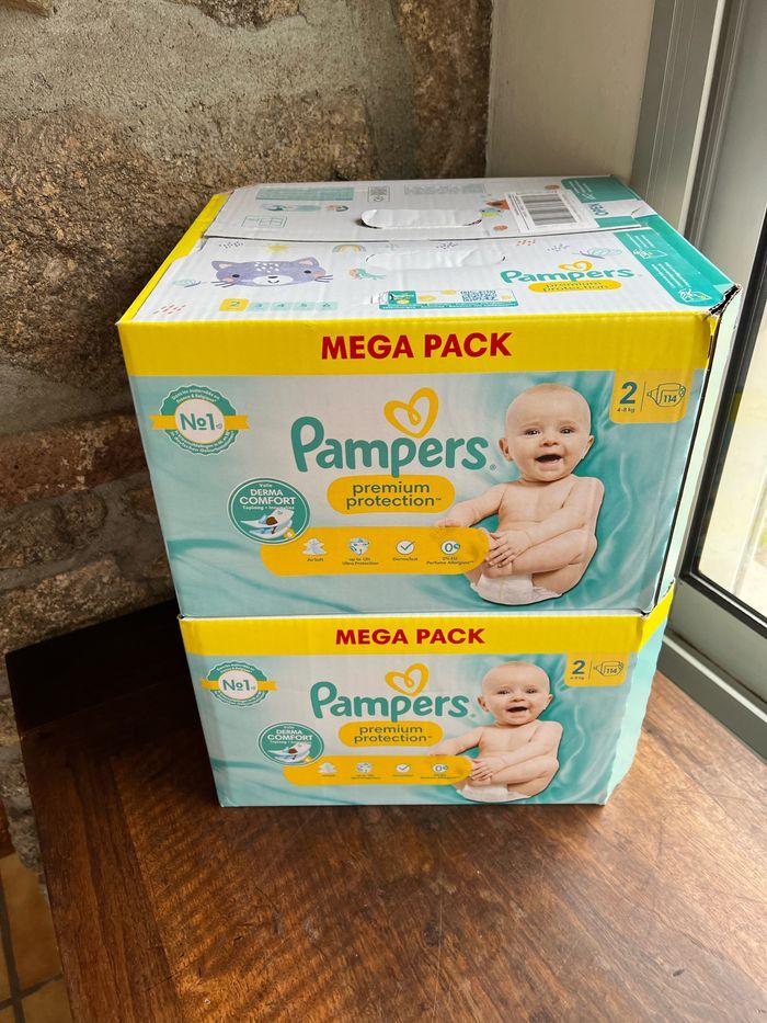 Lot 2 cartons Pampers Premium Protection Taille 2 : 228 Couches - photo numéro 3