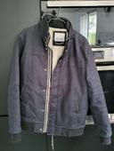 Veste parka bleue homme