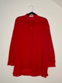 Chemise oversize rouge Mango