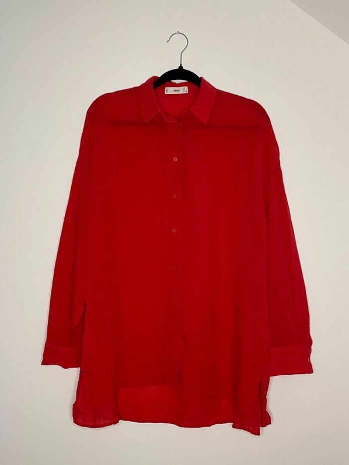 Chemise oversize rouge Mango - photo numéro 1