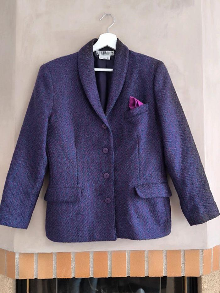 💜 Veste blazer chaude laine vintage 38 💜 - photo numéro 2