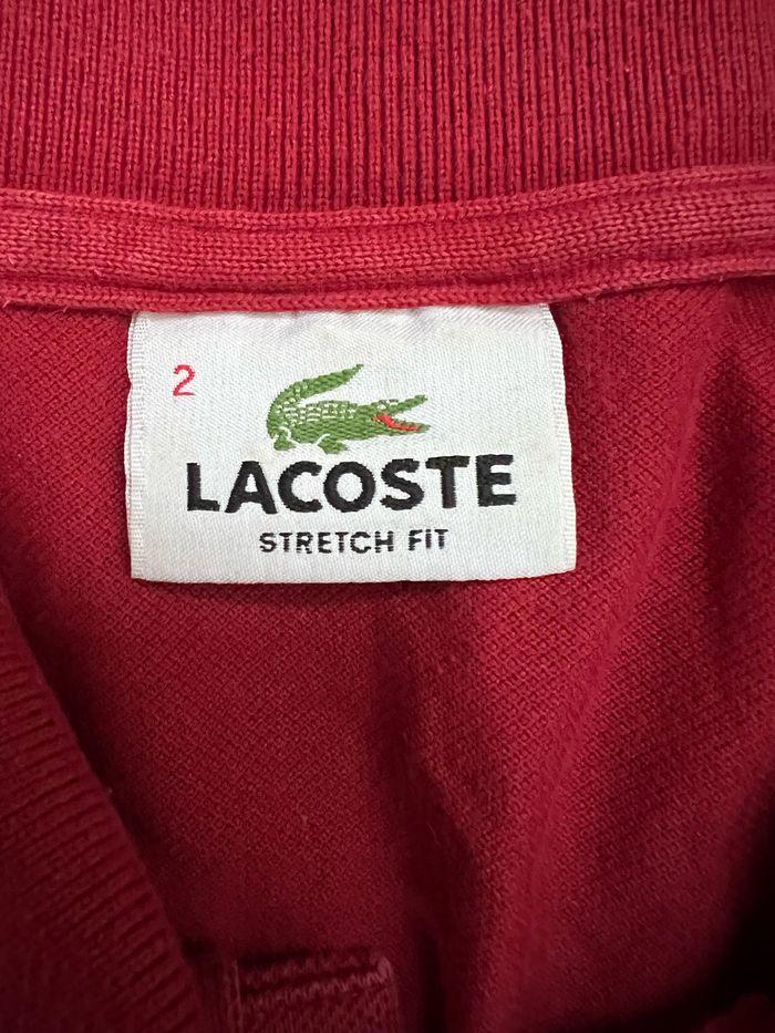 Polo Lacoste rouge bordeaux - photo numéro 3