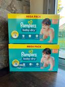 2 Cartons Pampers Baby Dry Taille 3 : 224 Couches