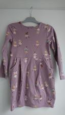 Robe parme motif petites souris danseuses