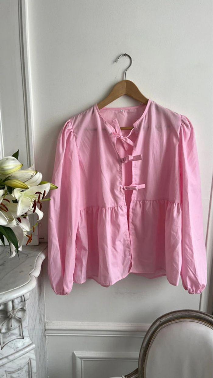 Blouse rose noeuds - photo numéro 3