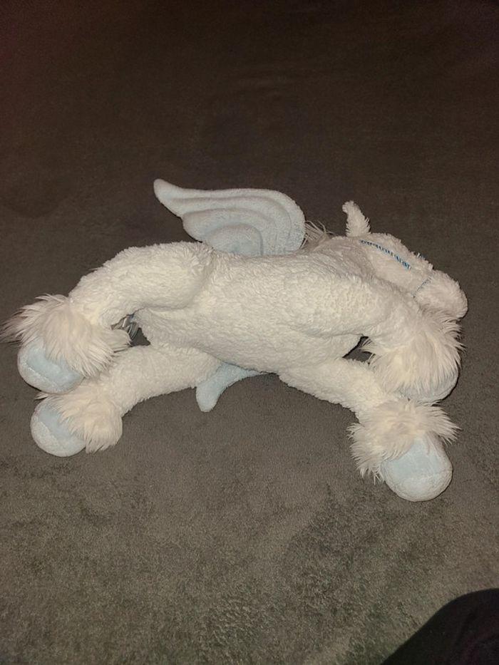 Peluche licorne blanche et bleu - photo numéro 4