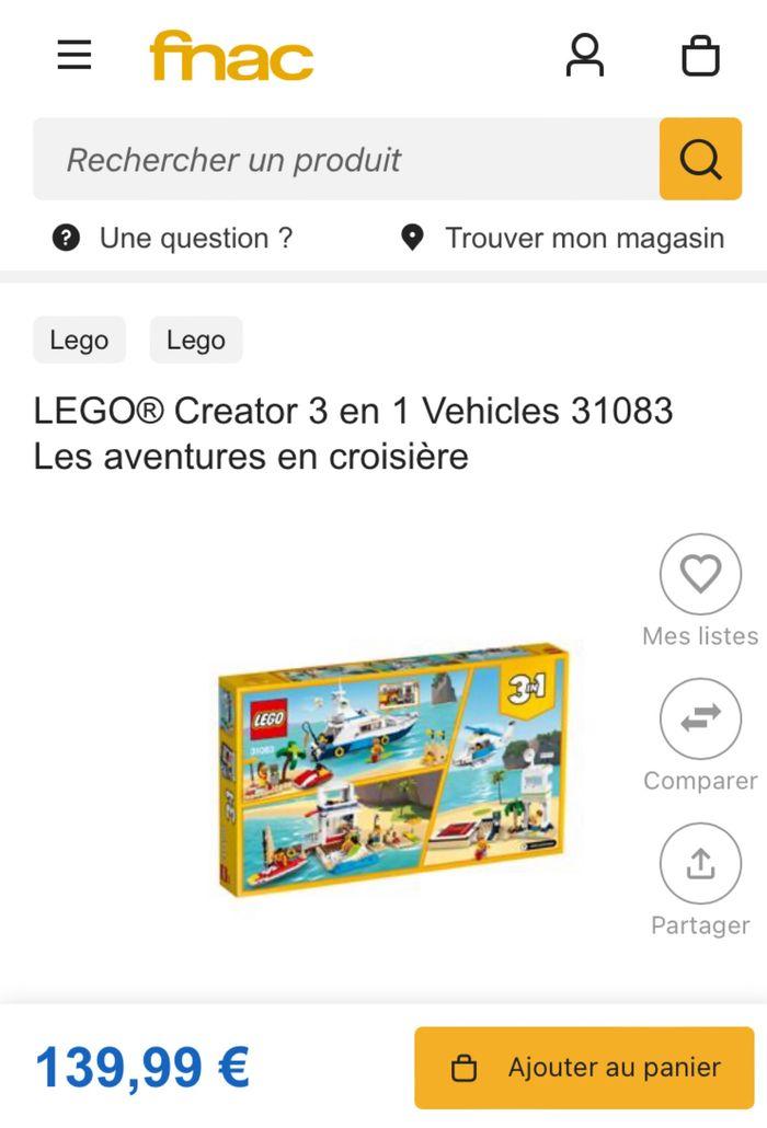 lego creator 3-in-1 - 31083 - bateau  - neuf - photo numéro 6