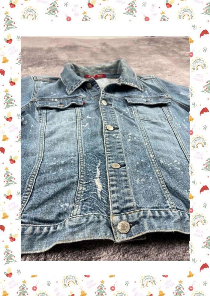 👕 Veste en Jeans vintage y2k Bleu Clair Taille M 👕 - photo numéro 8