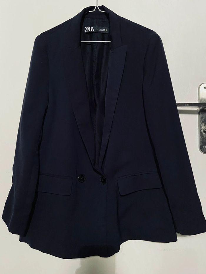 Blazer bleu marine Zara - Taille S - photo numéro 5