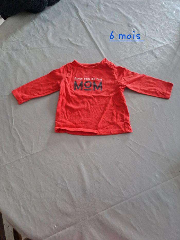 Tee shirt longue manche 6 mois - photo numéro 1